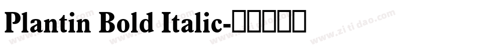 Plantin Bold Italic字体转换